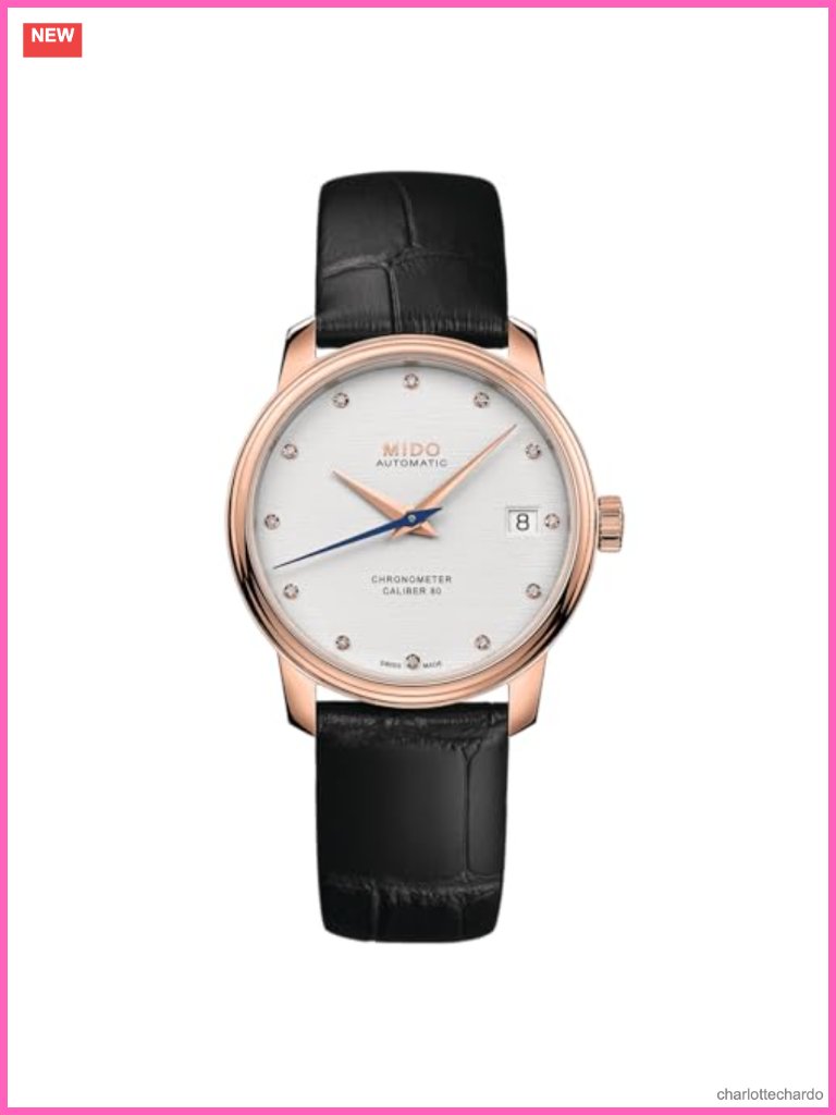 Swiss Automatic Chronometer Watch Leather Strap Sapphire Crystal